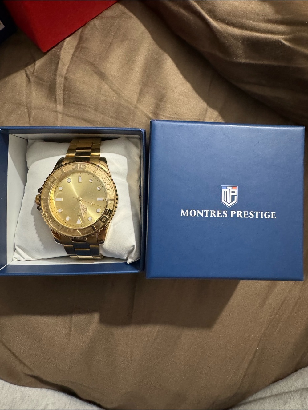 Montres Prestige Gold Tone Men's Watch